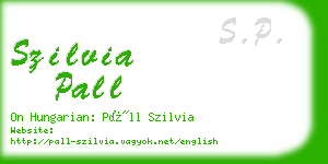 szilvia pall business card